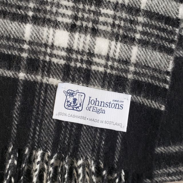 Johnstons - ジョンストンズ ☆ カシミヤ100% チェック柄 マフラー