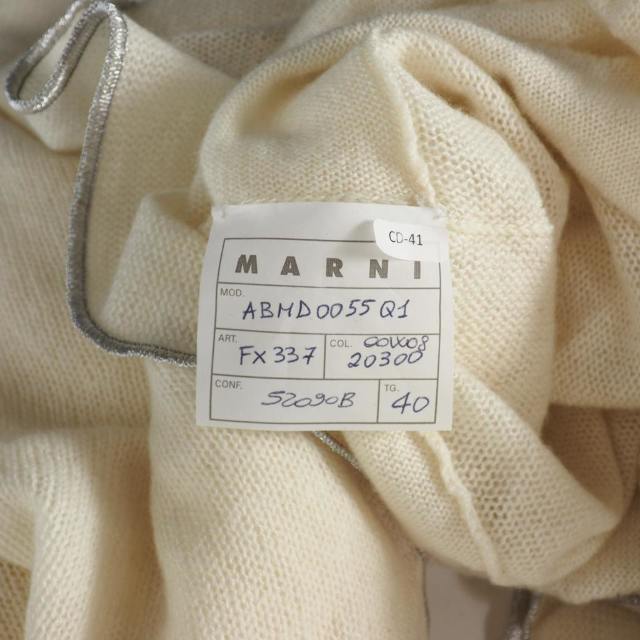 Marni(マルニ)のマルニ MARNI カシミヤ プリーツ ロング ニットドレス ワンピース 白 レディースのワンピース(ロングワンピース/マキシワンピース)の商品写真