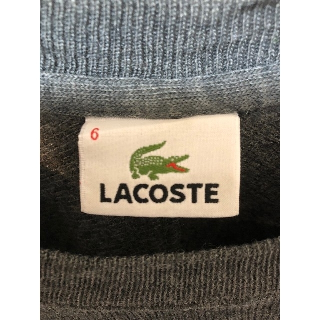 LACOSTE(ラコステ)のLACOSTE　ワンポイントロゴ　切り返し　ニット　セーター　XL メンズのトップス(ニット/セーター)の商品写真