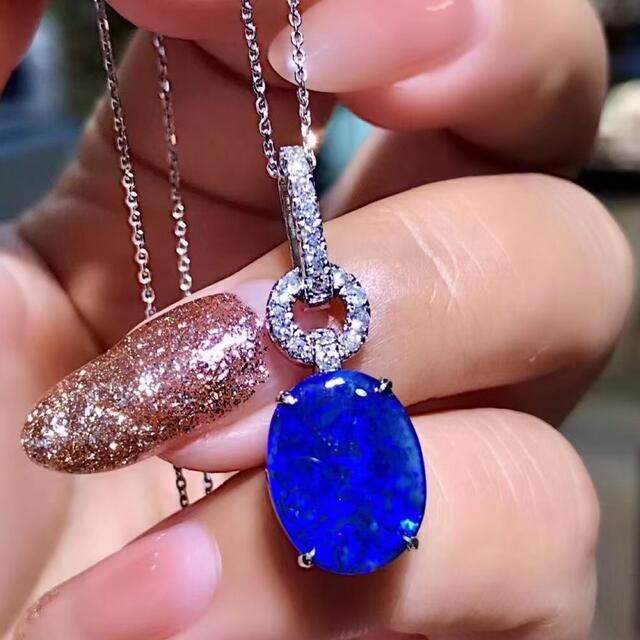 高質 天然オパール ダイヤ ¥ k18 ネックレス2.85ct ネックレス