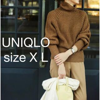 ユニクロ(UNIQLO)のUNIQLO ユニクロ　ローゲージ　ニット　タートルネックセーター　ハイネック(ニット/セーター)