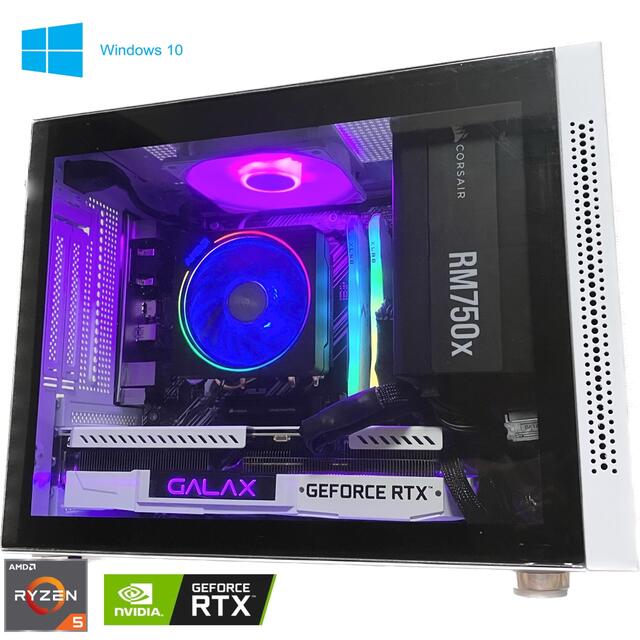 ゲーミングPC Ryzen 5 5600X RTX3060Ti ITX ホワイト