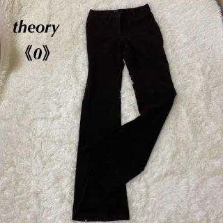 セオリー(theory)のセオリーtheory レディースS　パンツ　黒　ベルボトム　ブーツカット(カジュアルパンツ)