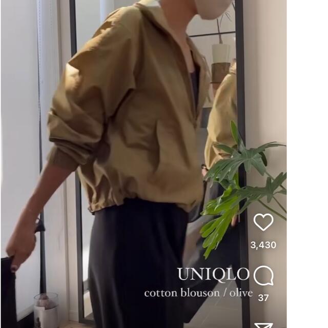 UNIQLO 新品 UNIQLO コットンブルゾン の通販 by ????HIKANA????|ユニクロならラクマ ユニクロ コットンブルゾン