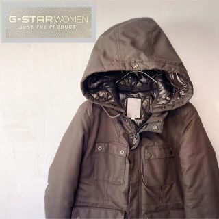 ジースター(G-STAR RAW)の美品) ジースターロゥ G-Star 中綿ジャケット 黒 Lサイズ(ダウンジャケット)