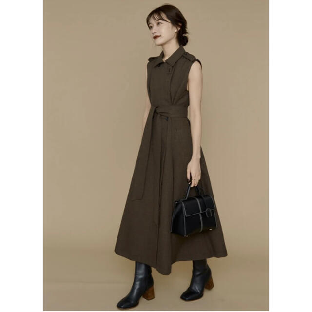 L'or Sleeveless Coat Dress ロル 【10cm丈詰め済】