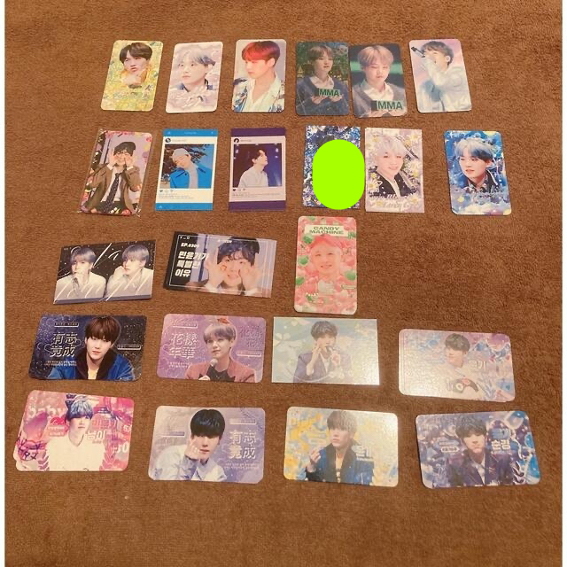 開店祝い 防弾少年団(BTS) - ポストカード他 トレカ ユンギ 韓国制作者 良品まとめ売り トレカ付き BTSアルバムセット アイドル