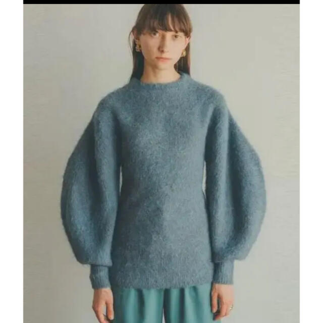 CLANE クラネ　ROUND SLEEVE MOHAIR KNIT TOP