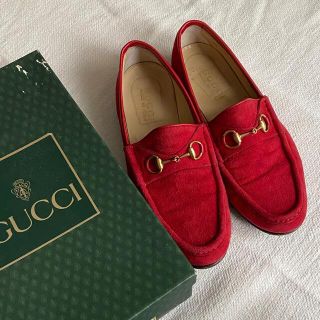 グッチ(Gucci)のGUCCI スエードローファー 37 オールドグッチ(ローファー/革靴)