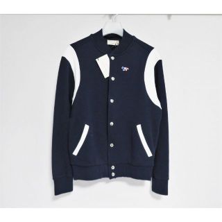 メゾンキツネ(MAISON KITSUNE')の定価3.9万 新品 Maison Kitsune ブルゾン ネイビー S キツネ(ブルゾン)