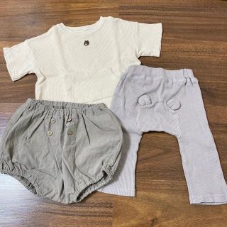 フタフタ(futafuta)の【専用】バースデイ　ナチュラルカラー　3点セット(パンツ)