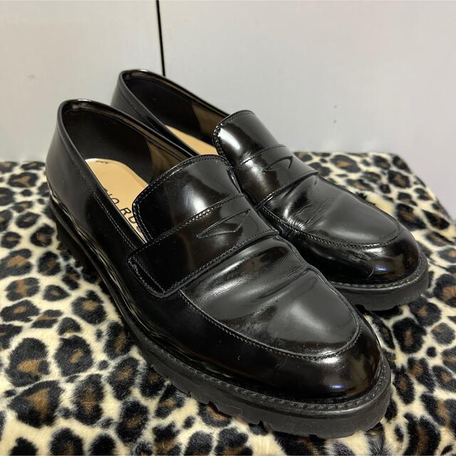 タンタンで購入FABlO RUSCONI ガラスレザーローファー