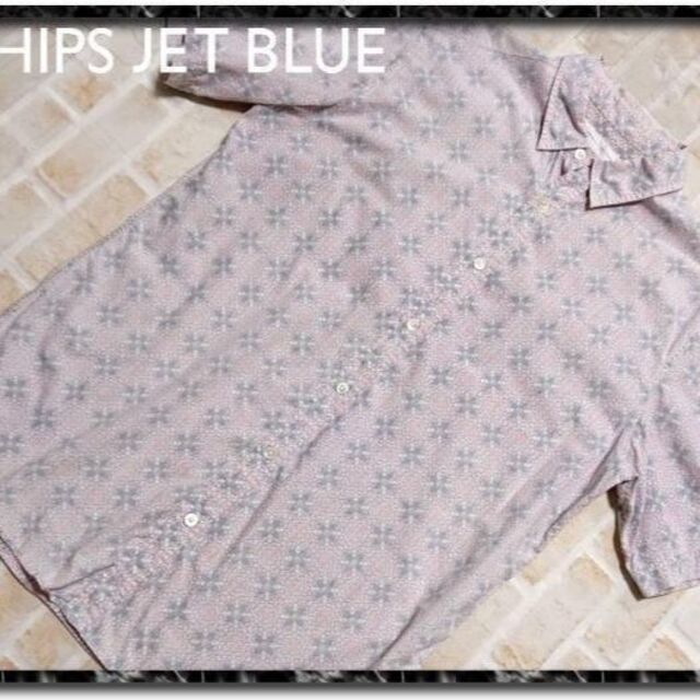 SHIPS JET BLUE - シップスジェットブルー プリント半袖シャツ☆難ありの通販 by 青葉's shop|シップスジェットブルーならラクマ