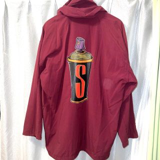 STUSSY ロングコーチジャケット スプレー缶 s OLD