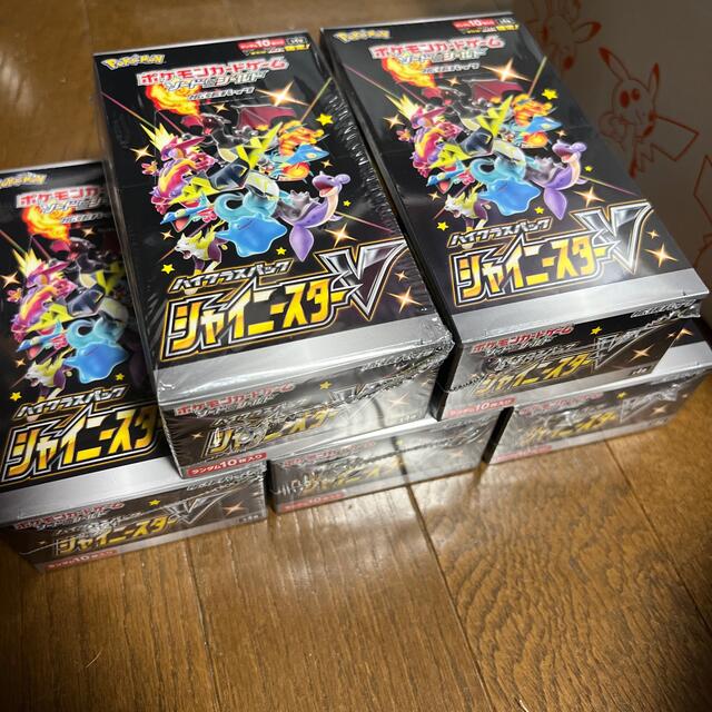 Box/デッキ/パックポケモンカード　シャイニースターV 新品未開封シュリンク付き　5BOX