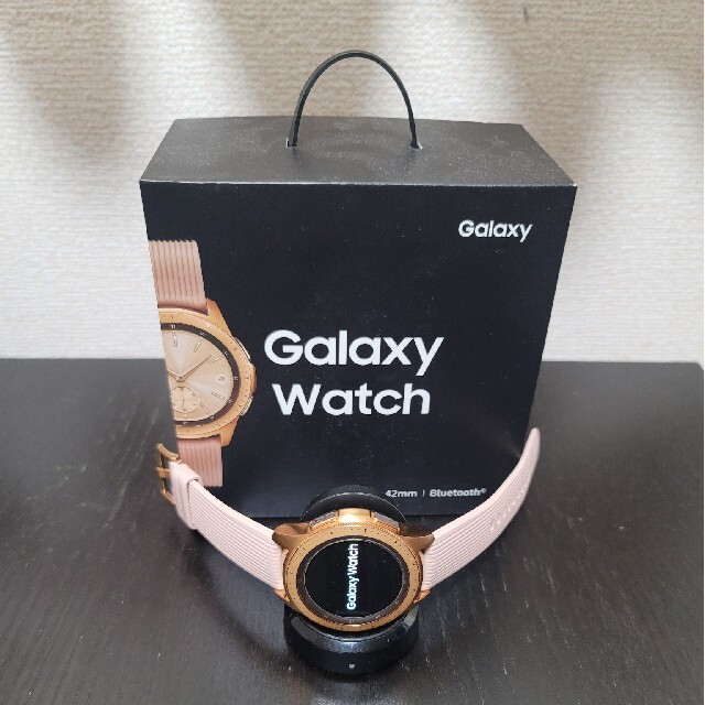 有GPS対応SAMSUNG スマートウォッチ GALAXY WATCH 42MM ROSE