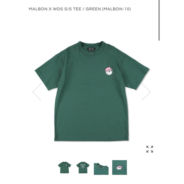 【未使用】MALBON GOLF  WIND&SEA コラボスTシャツ