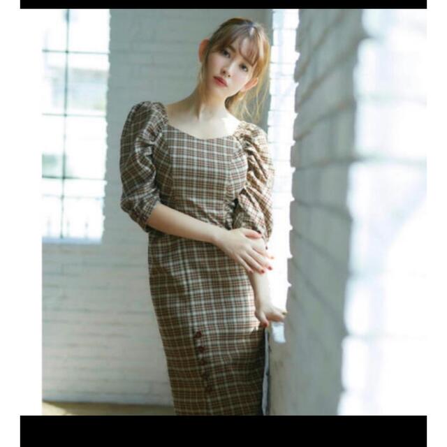 ハーリップトゥ　Plaid Jacquard Knit Dress