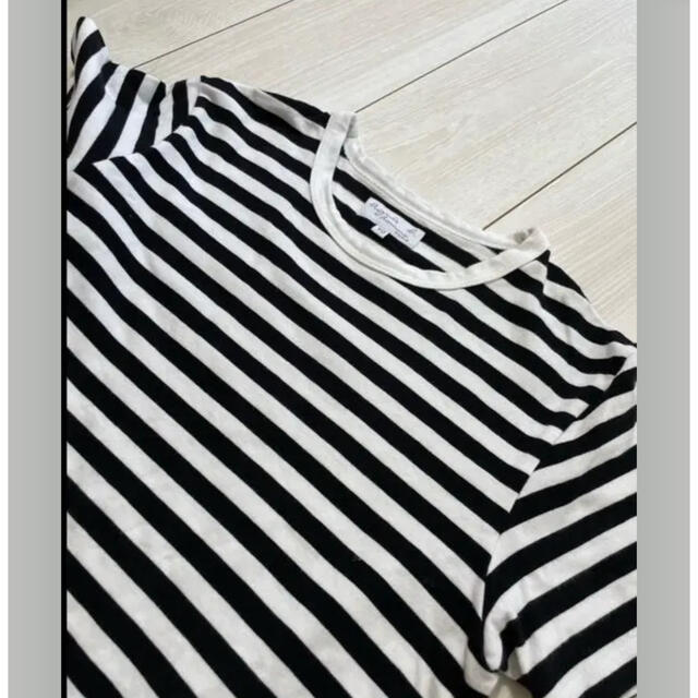 agnes b.(アニエスベー)のアニエスベー　半袖　ボーダー　Tシャツ　定番　白黒　コムドット　メンズ メンズのトップス(Tシャツ/カットソー(半袖/袖なし))の商品写真