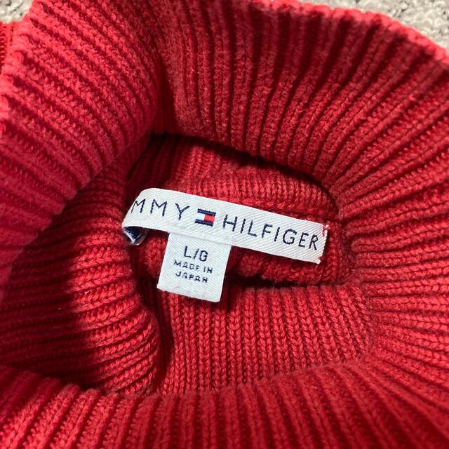 TOMMY HILFIGER(トミーヒルフィガー)のトミーヒルフィガー TOMMY HILFIGER ニット セーター 長袖 赤 L メンズのトップス(ニット/セーター)の商品写真