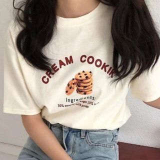 メリージェニー(merry jenny)の2022 S/S 春夏 韓国 Tシャツ半袖レディース SWEETSプリント(Tシャツ(半袖/袖なし))