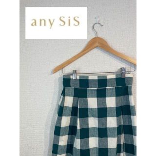 エニィスィス(anySiS)のanysis チェックスカート　グリーン(ロングスカート)