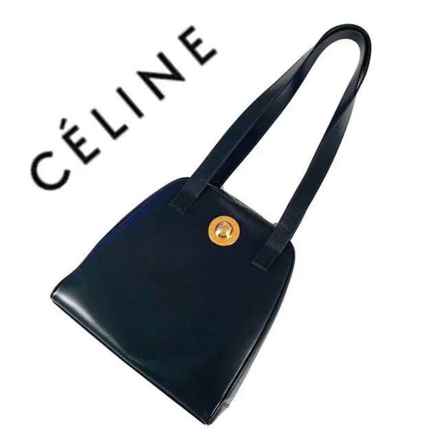 レディースCELINE セリーヌ スターボール トートバッグ サークルロゴ レザー