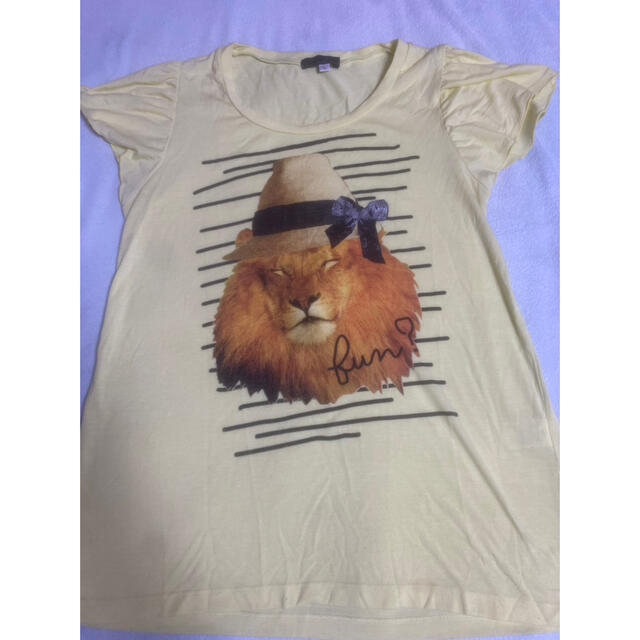 ライオン　　黄色Tシャツ レディースのトップス(Tシャツ(半袖/袖なし))の商品写真