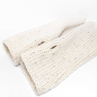 ネストローブ(nest Robe)の新品 ハンドメイド✨メリアス手編みミックスカラー ニットフィンガーレス グローブ(手袋)