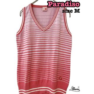 Paradiso パラディーゾ ニット ベスト レディースM 防寒 秋冬