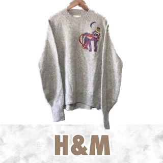 エイチアンドエム(H&M)の【美品】H&M エイチアンドエム☆ニット セーター ビーズ刺繍【XS】0(ニット/セーター)