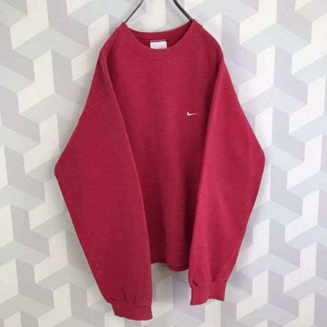 希少】ナイキ90s 銀タグ usa製 刺繍ロゴスウェット トレーナーnike