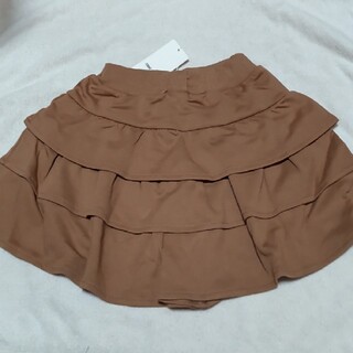 コムサイズム(COMME CA ISM)の新品　コムサイズム　ブラウン110cm生地厚めスカート(スカート)