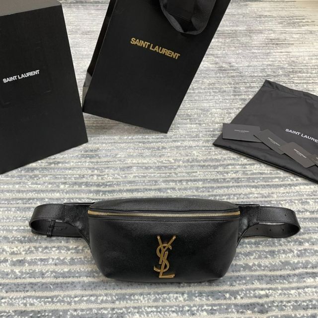 【Saint Laurent】クラシックモノグラム ベルトバッグ ブラック Yves Saint Laurent サンローラン・パリ／SAINT LAURENT PARIS