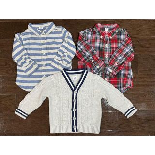 ベビーギャップ(babyGAP)のbabyGAP 90cm 長袖シャツ カーディガン 3点セット(カーディガン)