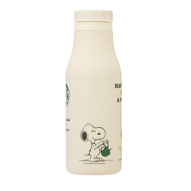 ステンレスロゴボトル スタバ　PEANUTS オフホワイト　スヌーピー インテリア/住まい/日用品のキッチン/食器(タンブラー)の商品写真