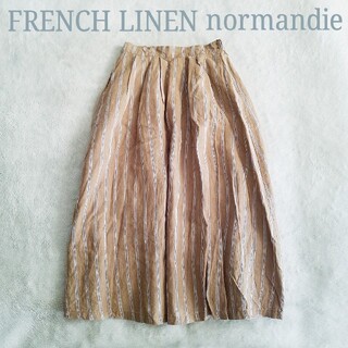 [ FRENCH LINEN normandie ] linen skirt(ロングスカート)