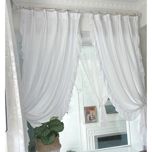 外から見えない 遮像 レースカーテン 可愛い シンプル おしゃれ ヨーロッパ風  インテリア/住まい/日用品のカーテン/ブラインド(レースカーテン)の商品写真