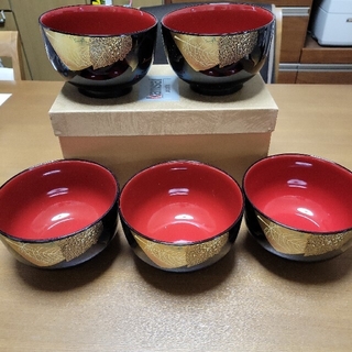 カンサイヤマモト(Kansai Yamamoto)のkansai urushi 　玉葉　丼器　5個セット(食器)