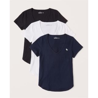 アバクロンビーアンドフィッチ(Abercrombie&Fitch)のアバクロ　VネックTシャツ　3枚セット(Tシャツ(半袖/袖なし))