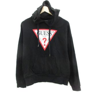 ゲス(GUESS)のゲス GUESS パーカー プルオーバー 長袖 プリント F ブラック 黒(パーカー)