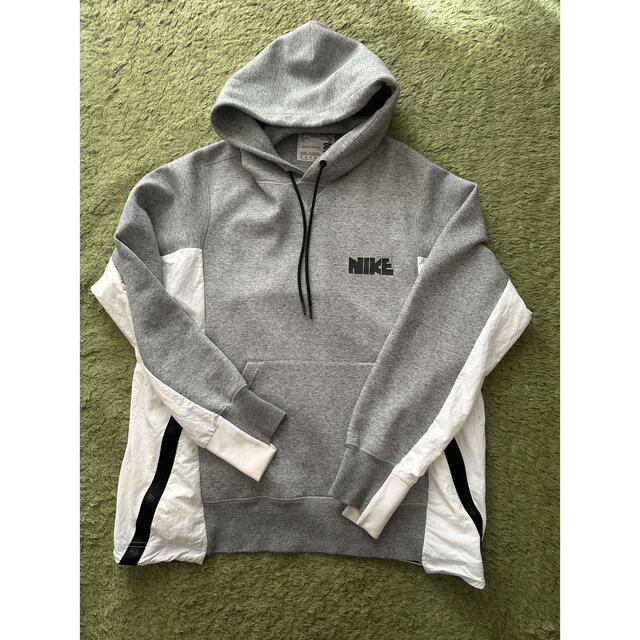 sacai サカイ × NIKE ナイキ hoodie 灰XLメンズ