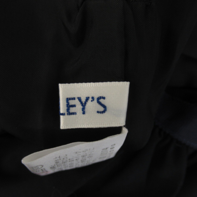 NOLLEY'S(ノーリーズ)のノーリーズ フレアスカート ギャザースカート ひざ丈 無地 ナイロン 38 黒 レディースのスカート(ひざ丈スカート)の商品写真