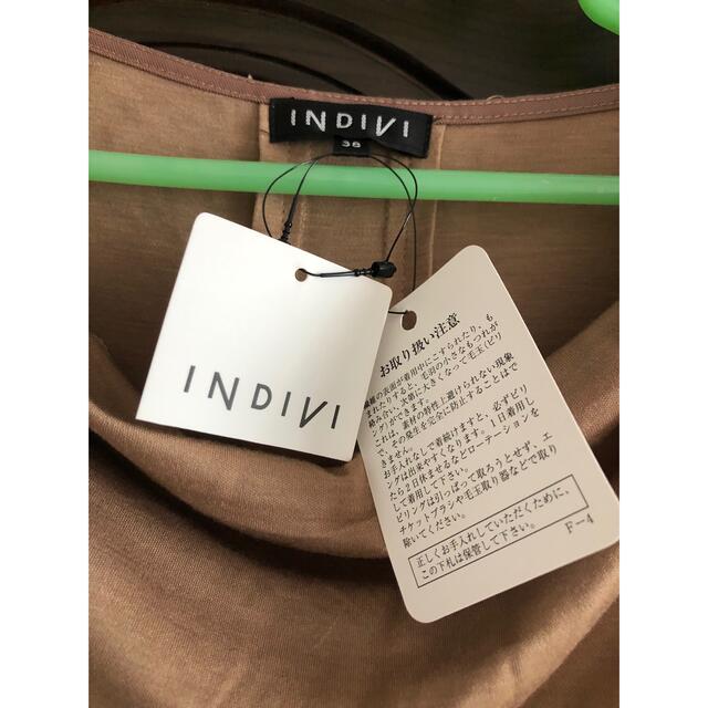 INDIVI(インディヴィ)の新品　INDIVIワンピース　キャメル レディースのワンピース(ロングワンピース/マキシワンピース)の商品写真