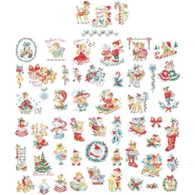 クロスステッチ図案ヴェロニクアンジャンジェクリスマス刺繍カルトナージュ