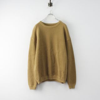 クレプスキュール(crépuscule )の美品 crepuscule クレプスキュール MOSS STITCH L/S SWEAT F/ベージュ ロングスリーブニット メンズ【2400013001359】(スウェット)