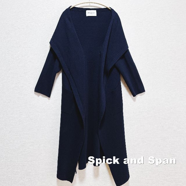 【Spick and Span】ショールカラー オープンフロント ロングコートジャケット/アウター