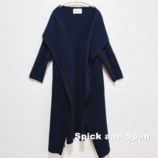 スピックアンドスパン(Spick & Span)の【Spick and Span】ショールカラー オープンフロント ロングコート(ロングコート)