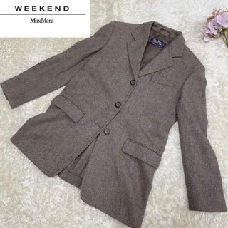 マックスマーラ(Max Mara)の【イタリア製】WEEKEND Max Mara 千鳥柄ウールテーラードジャケット(テーラードジャケット)