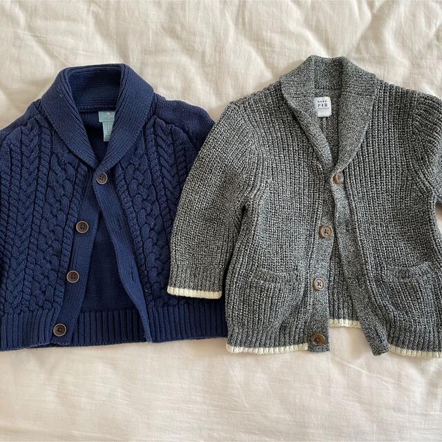 GAP Kids(ギャップキッズ)のベビーGAPカーディガン2枚セット キッズ/ベビー/マタニティのベビー服(~85cm)(カーディガン/ボレロ)の商品写真